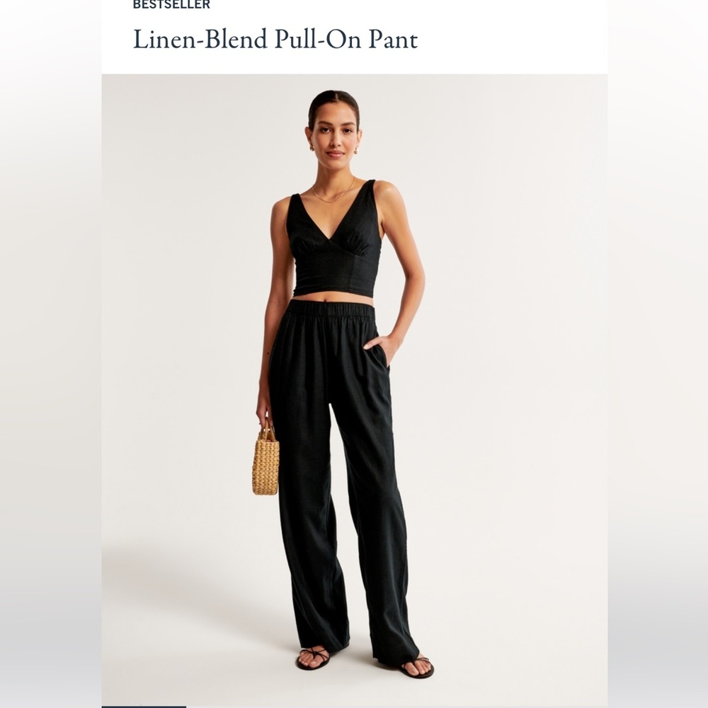 Abercrombie Linen-Blend Pull On Pant